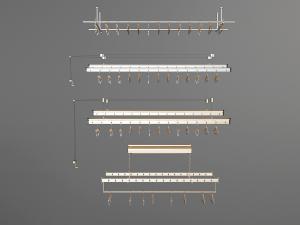 现代金属晾衣架3d模型 现代金属晾衣架