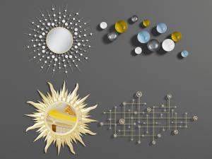 现代太阳造型的墙饰挂件