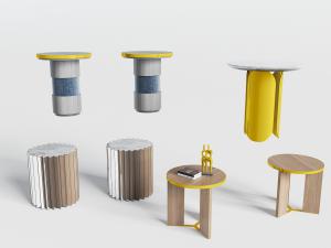 现代茶几边几3d模型 现代茶几边几