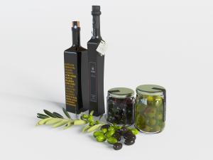 瓶装橄榄油、和瓶装罐头厨房用品