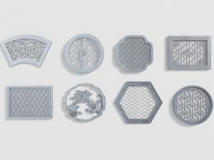 中式窗格花格雕花