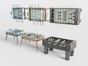 现代四人位桌球游戏游乐设备3d模型 现代四人位桌球游戏游乐设备