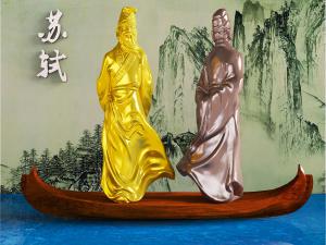 中国古代诗人苏轼雕塑