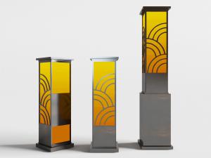 新中式方形落地灯