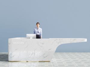 现代大理石前台接待台