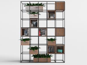 现代金属框架的装饰置物架