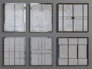 现代磨砂玻璃推拉门