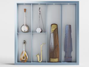 中式二胡古筝古琴