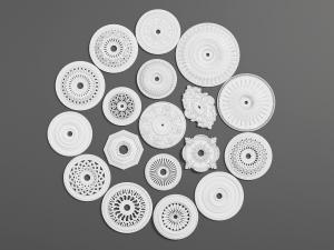 欧式圆形雕花灯盘