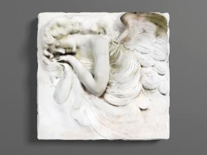 长着翅膀的天使浮雕墙饰挂件