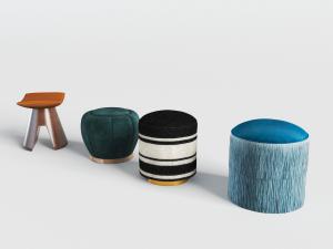 现代轻奢坐墩沙发凳脚踏