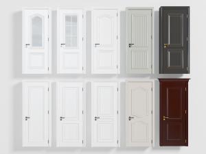 简欧白色平开门