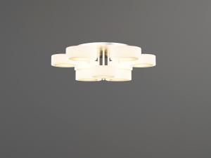现代圆形多头吸顶灯3d模型 现代圆形多头吸顶灯