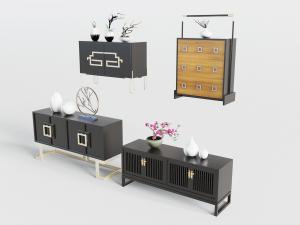 新中式玄关柜边柜