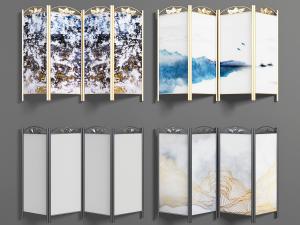 新中式金属框架的屏风