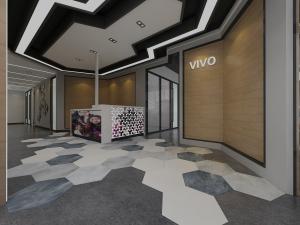 现代培训机构前台大厅过道走廊