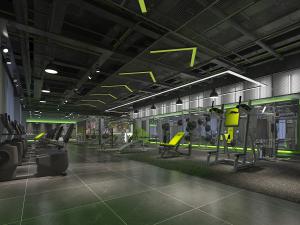 工业风健身房3d模型 工业风健身房