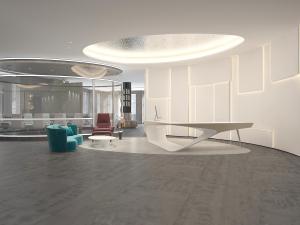 后现代大堂大厅前台接待台休息区