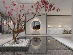 新中式接待前台大厅