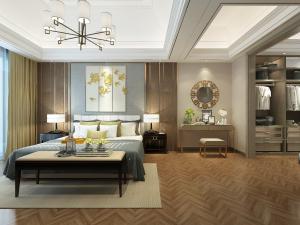 新中式卧室梳妆台衣帽间