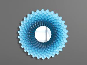 现代花朵装饰镜子