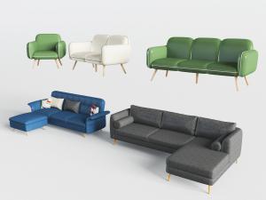 现代轻奢多人单人沙发3d模型 现代轻奢多人单人沙发