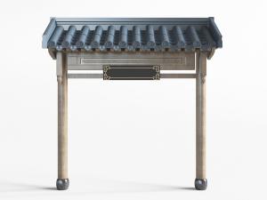 中式仿古建筑实木大门