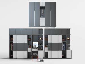 北欧带梳妆台的衣柜3d模型 北欧带梳妆台的衣柜