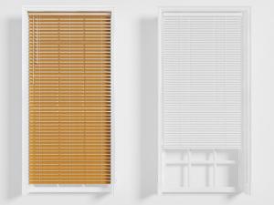 北欧实木百叶窗卷帘3d模型 北欧实木百叶窗卷帘