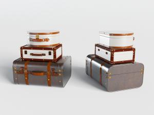 工业风复古行李箱3d模型 工业风复古行李箱