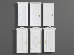 欧式白色平开门