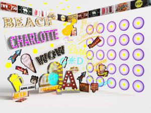 咖啡馆酒吧广告图案灯饰墙饰挂件