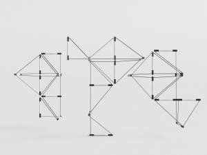 后现代几何造型的墙饰挂件