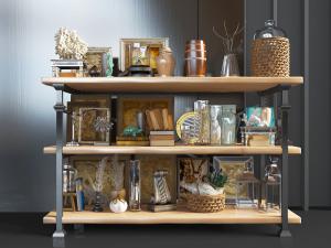 美式实木隔板的装饰置物架