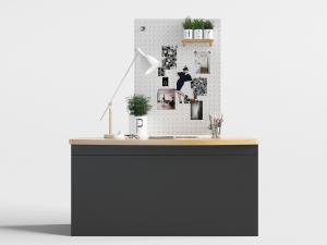 现代北欧工作台书桌3d模型 现代北欧工作台书桌