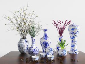 中式青花瓷陶瓷器皿