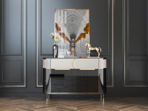 现代拼接撞色玄关柜