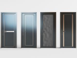 新中式黑色平开门