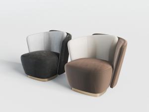 新中式方形单人沙发、休闲椅3d模型 新中式方形单人沙发、休闲椅