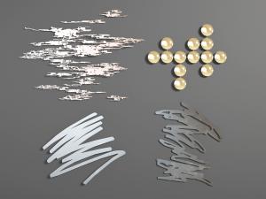 现代金属涂鸦造型的金属墙面挂件