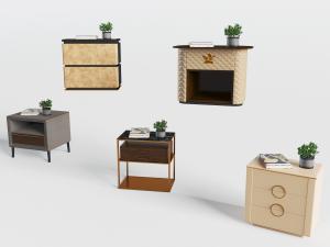 现代新中式多款床头柜