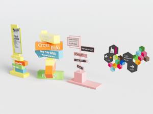 现代公共场所指示牌导视图