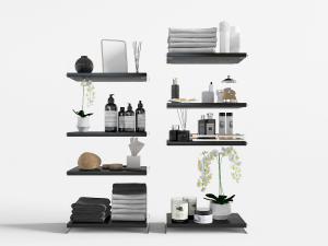 现代卫浴小件、毛巾隔板摆件