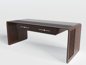 新中式实木带抽屉老板桌老板台