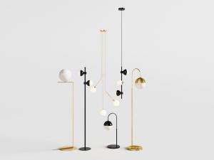 现代轻奢落地灯和吊灯