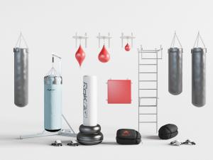 健身房拳击吊式、立式沙袋体育器材设施设备