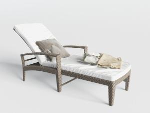 新中式户外藤编躺椅