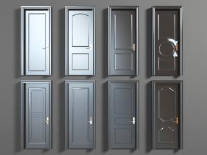 现代黑色金属平开门