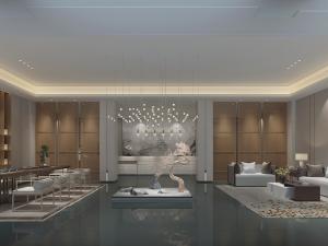 新中式前台接待休息区