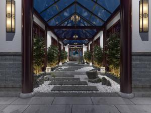 新中式酒店会所过道走廊